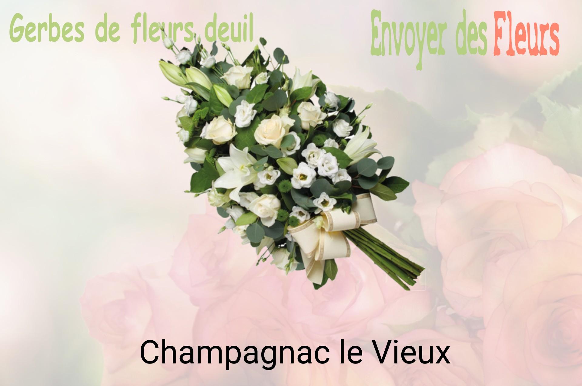Gerbe de fleurs de deuil livrée à Champagnac-le-Vieux